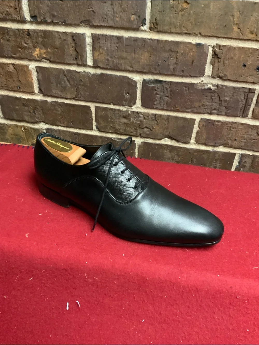 Men's Black Leather Lace-Up Oxford Derby
